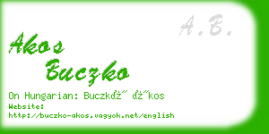 akos buczko business card